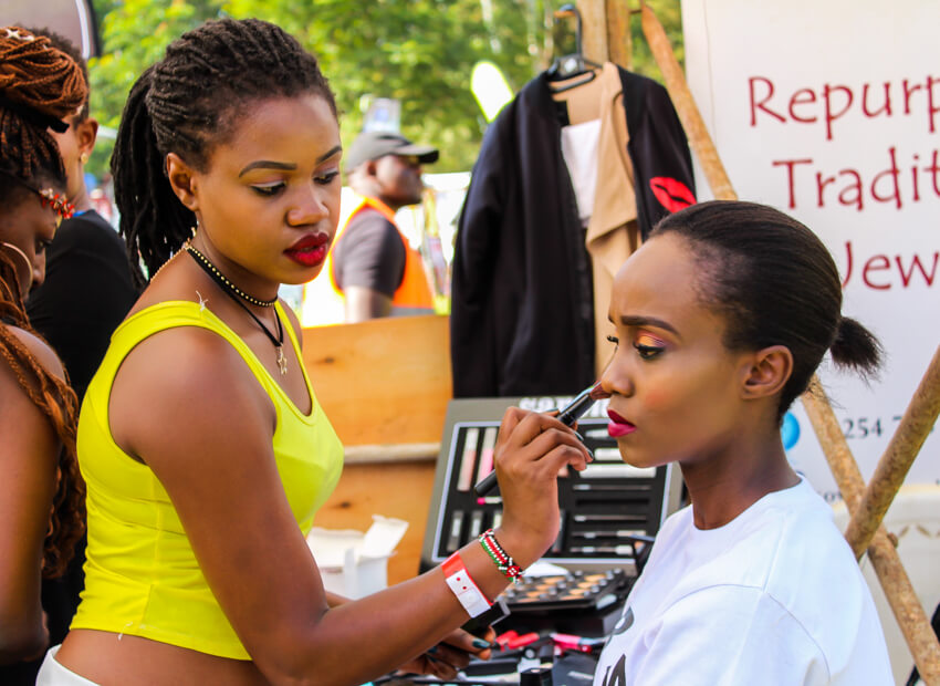 Africa Nouveau Festival 2018 makeup stand