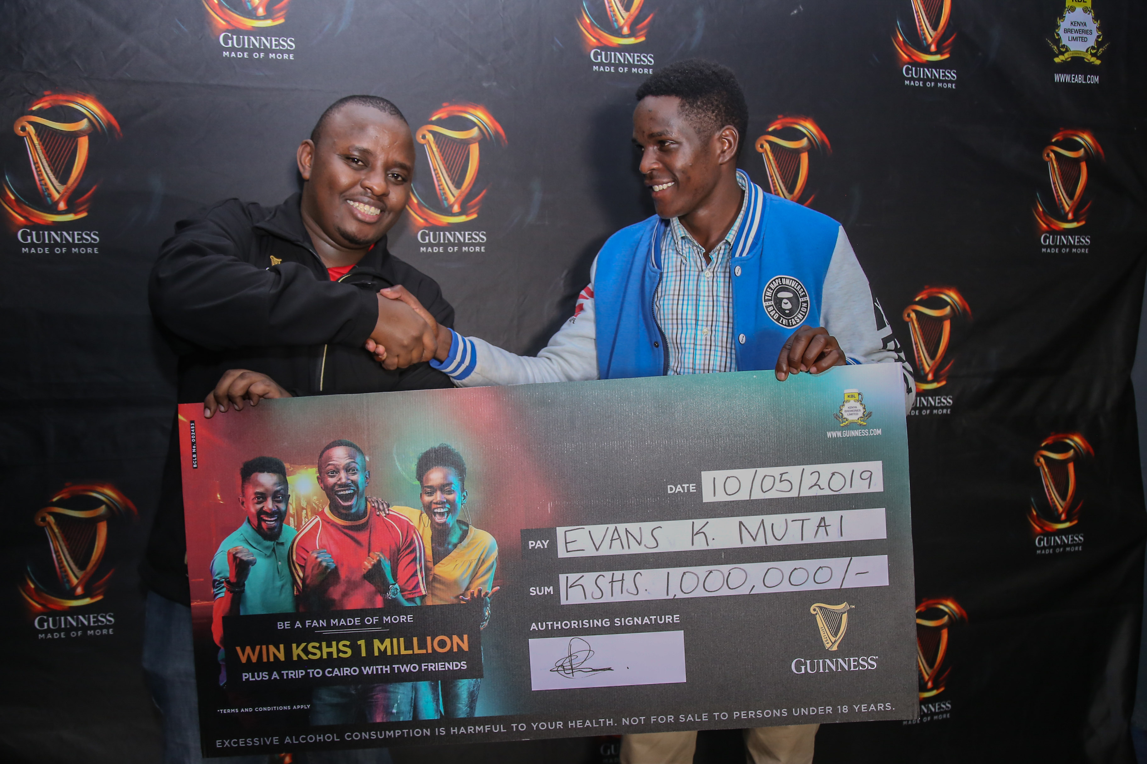 22-Year Old Wins Kshs One Million Guinness Grand Prize And The Trip to Cairo With Two Friends