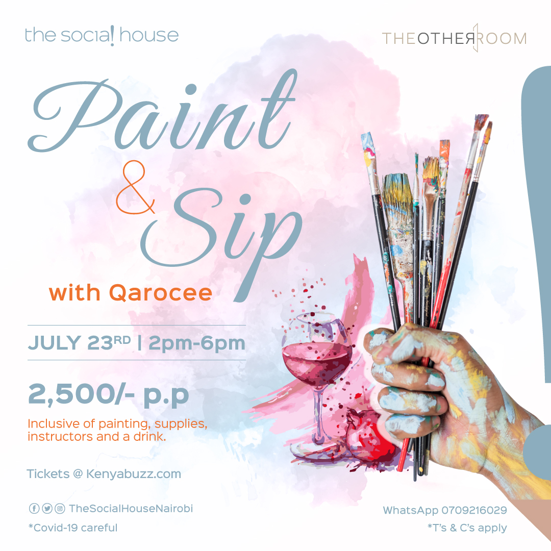 KenyaBuzz Events Sip & Paint with Qarocee
